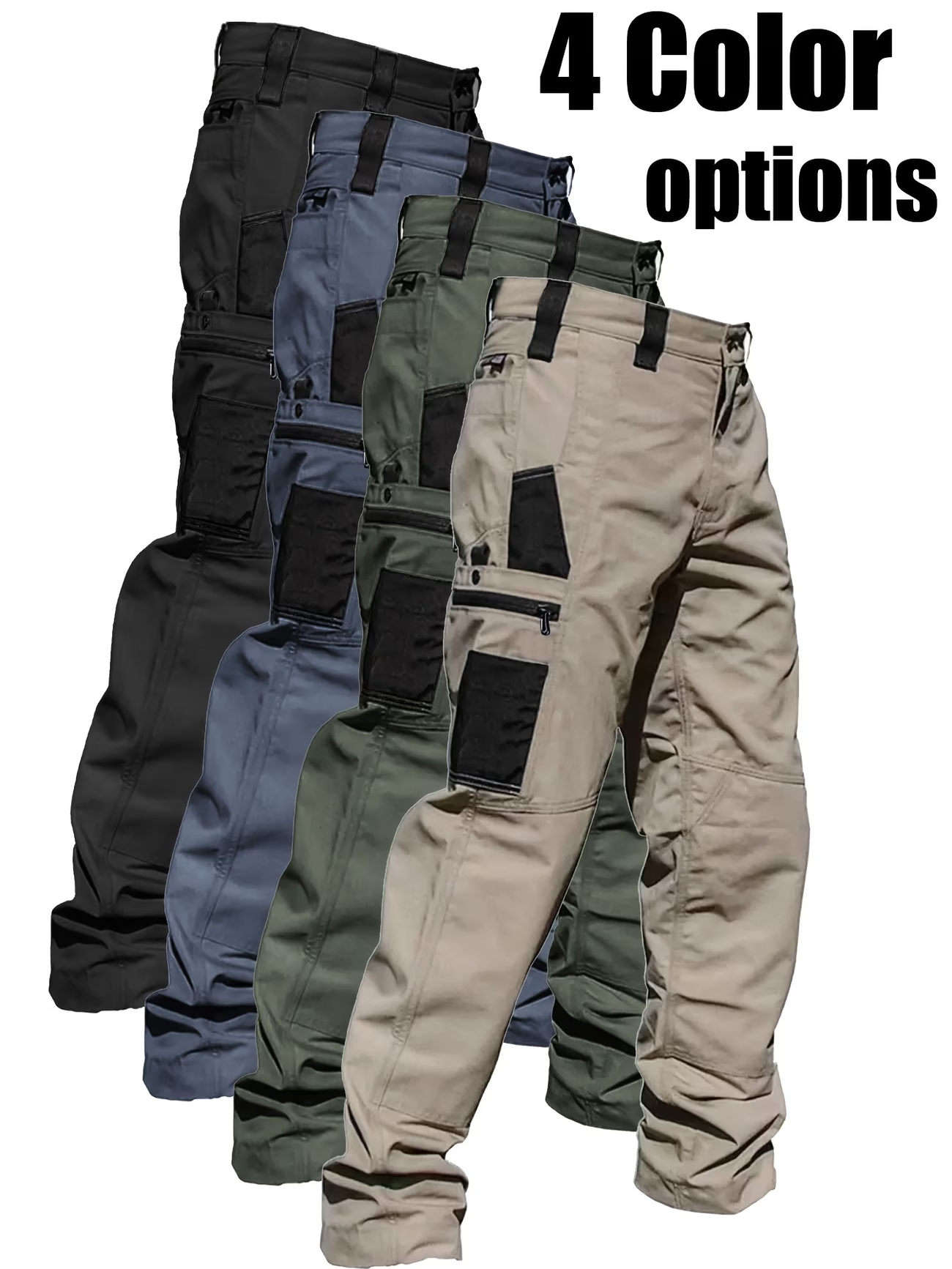 Men's Tactical Cargo Pants | Durable Multi-Pocket Work Pants for Outdoor, Construction, Hiking & Trekking