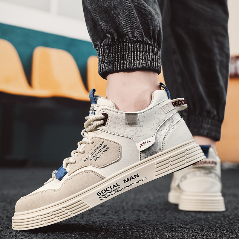 Men Shoes Casual New In Male Sneakers Leather Platform Luxury Designer 