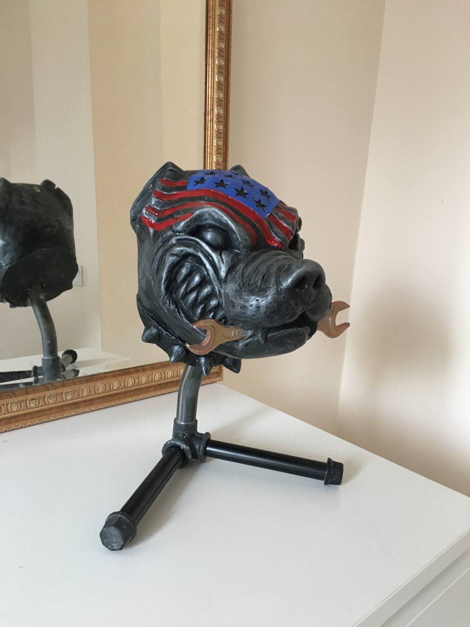 🔥Last Day 49% OFF-Motorcycle Skull Helmet Holder with Beard(🎁The most special gift for riders)