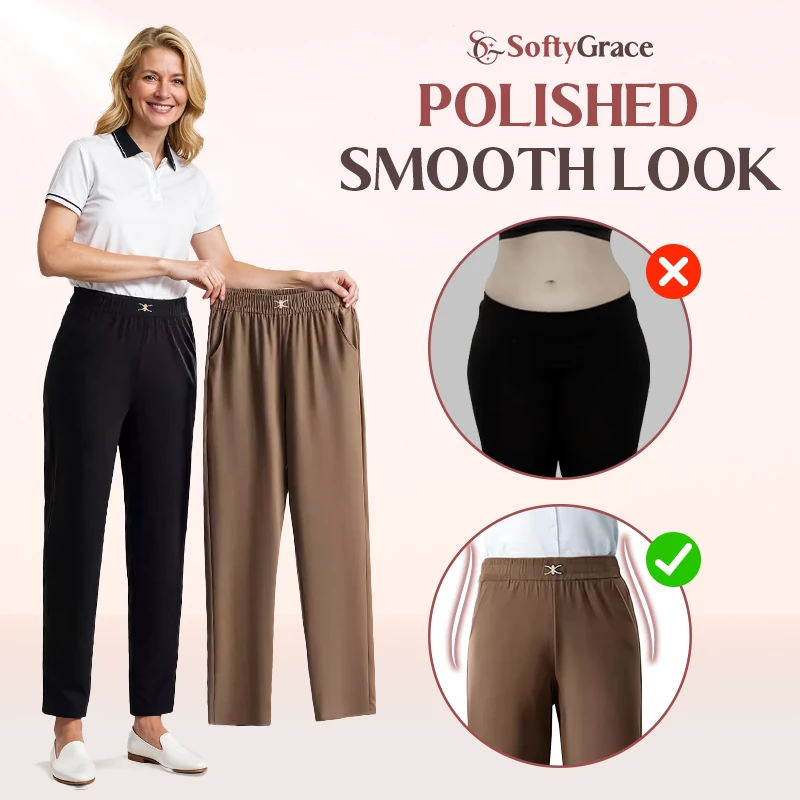 SoftyGrace - High Rise Silky Soft Pull-on Comfort Pants