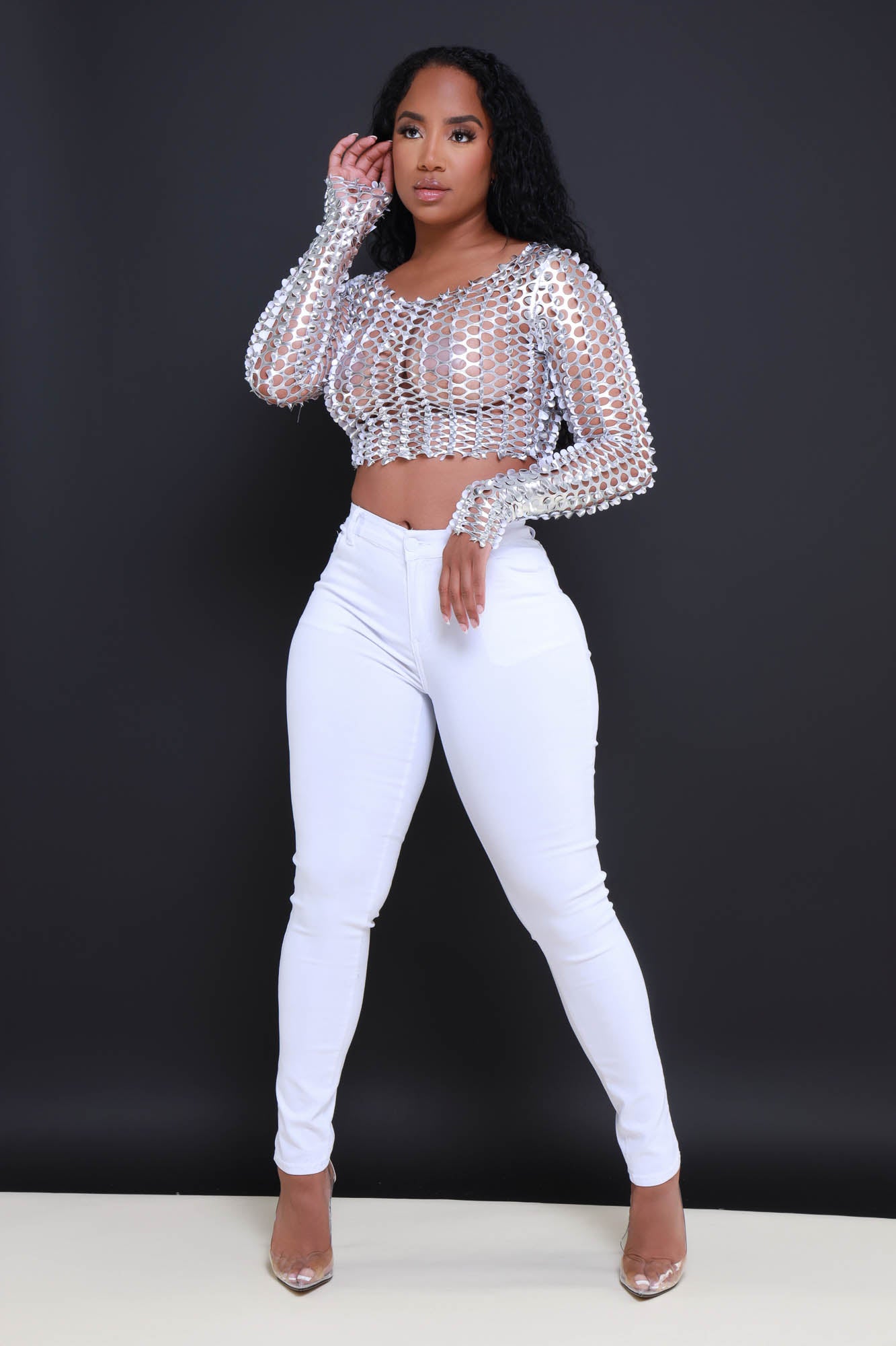 Blacklist Butt Lifting Mid Rise Stretchy Jeans - White