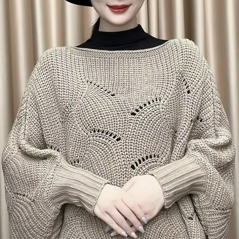 KNITTED SCARF WITH BAT SLEEVES