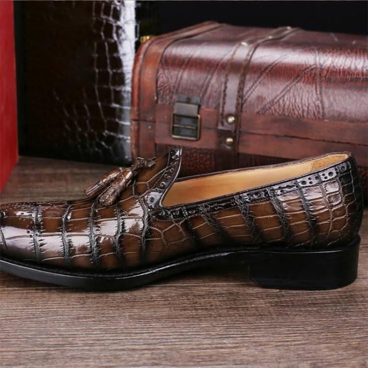 Classic Alligator Tassel  Slip-On Shoes-Zittor
