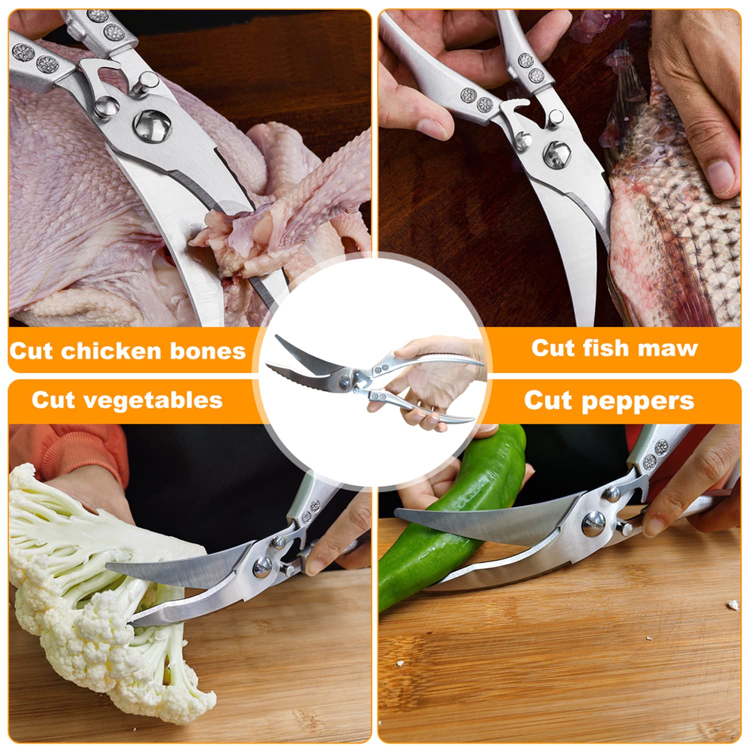 Steel Pro™ All in 1 Stainless Kitchen Scissors