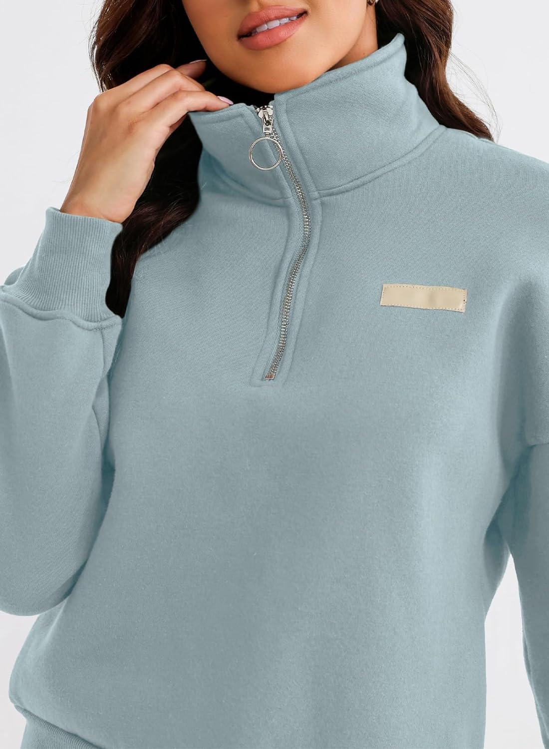 Women 2 Piece Outfits Sweatsuit Lounge Set Half Zip Pullover with Tracksuit Matching Pants Set