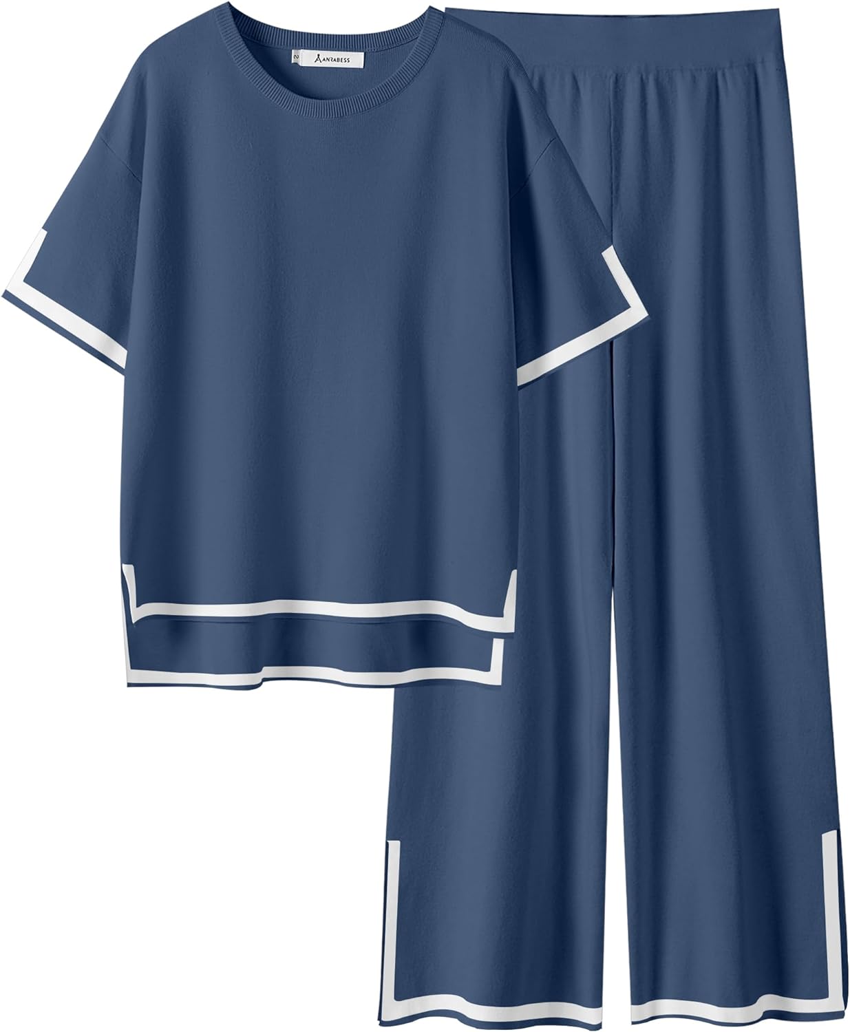 Women's 2 Piece Short Sleeve Pullover Sweater Sets