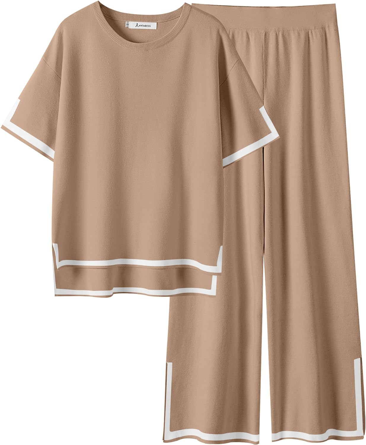 Women's 2 Piece Short Sleeve Pullover Sweater Sets