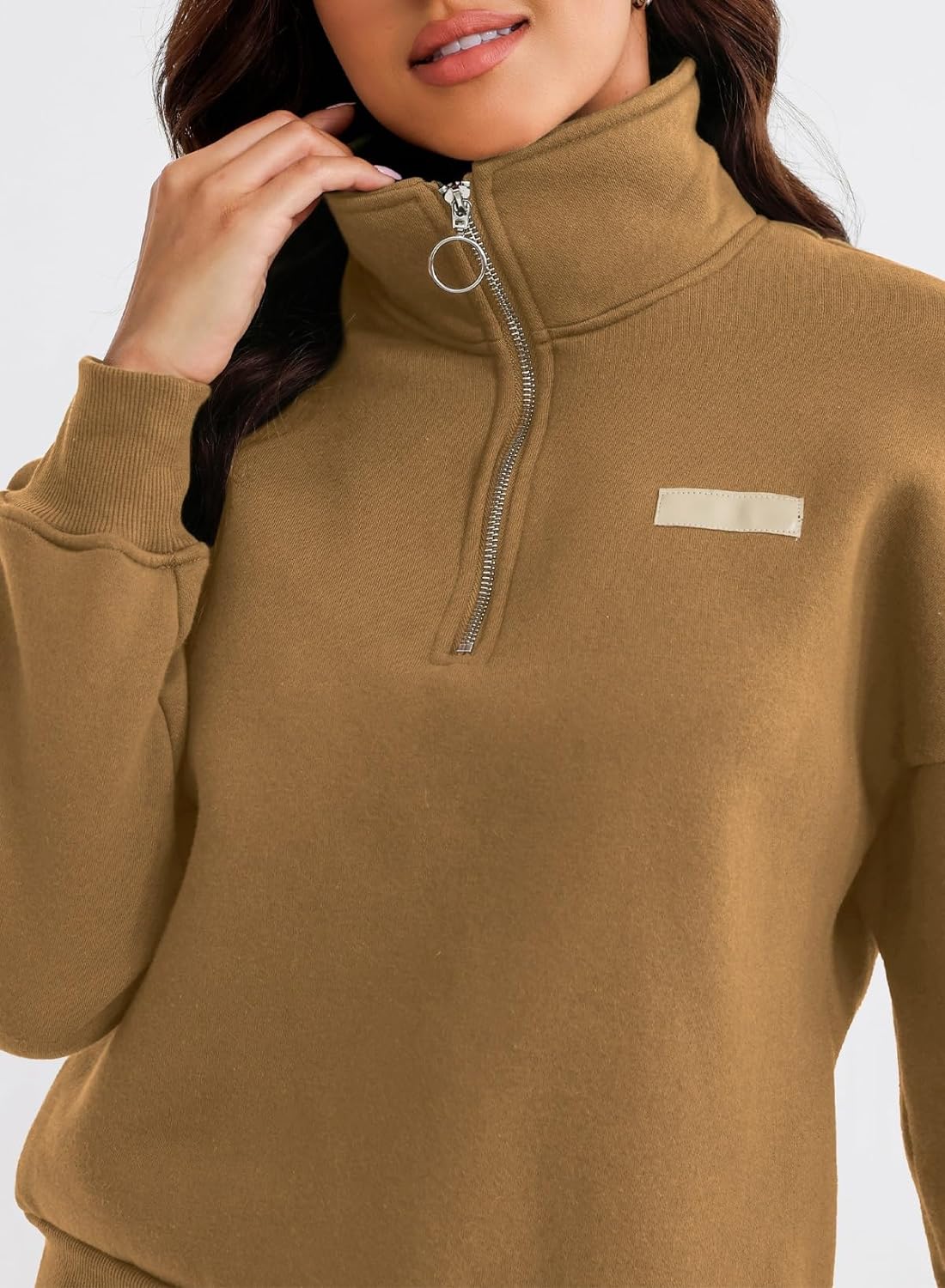 Women 2 Piece Outfits Sweatsuit Lounge Set Half Zip Pullover with Tracksuit Matching Pants Set