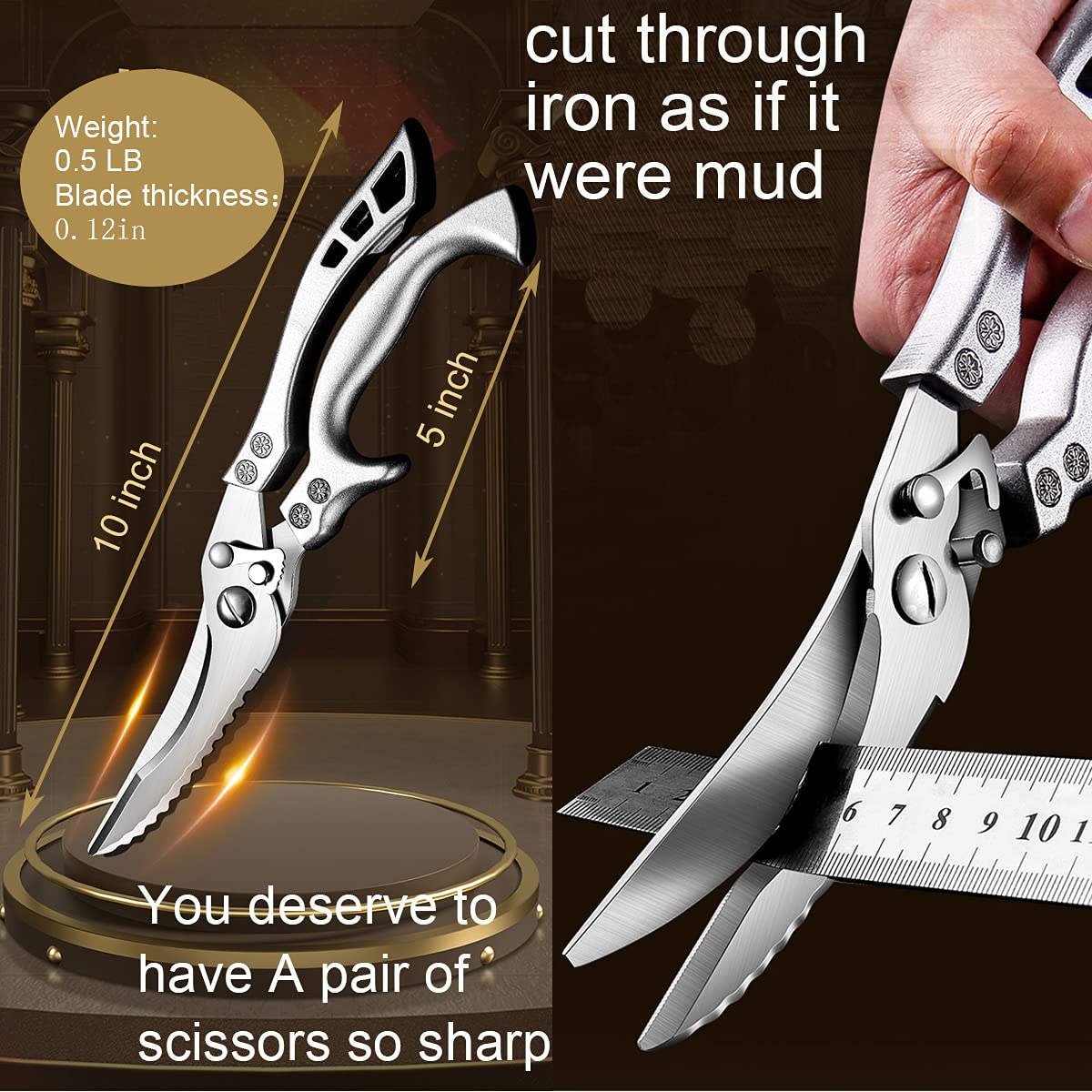 Steel Pro™ All in 1 Stainless Kitchen Scissors