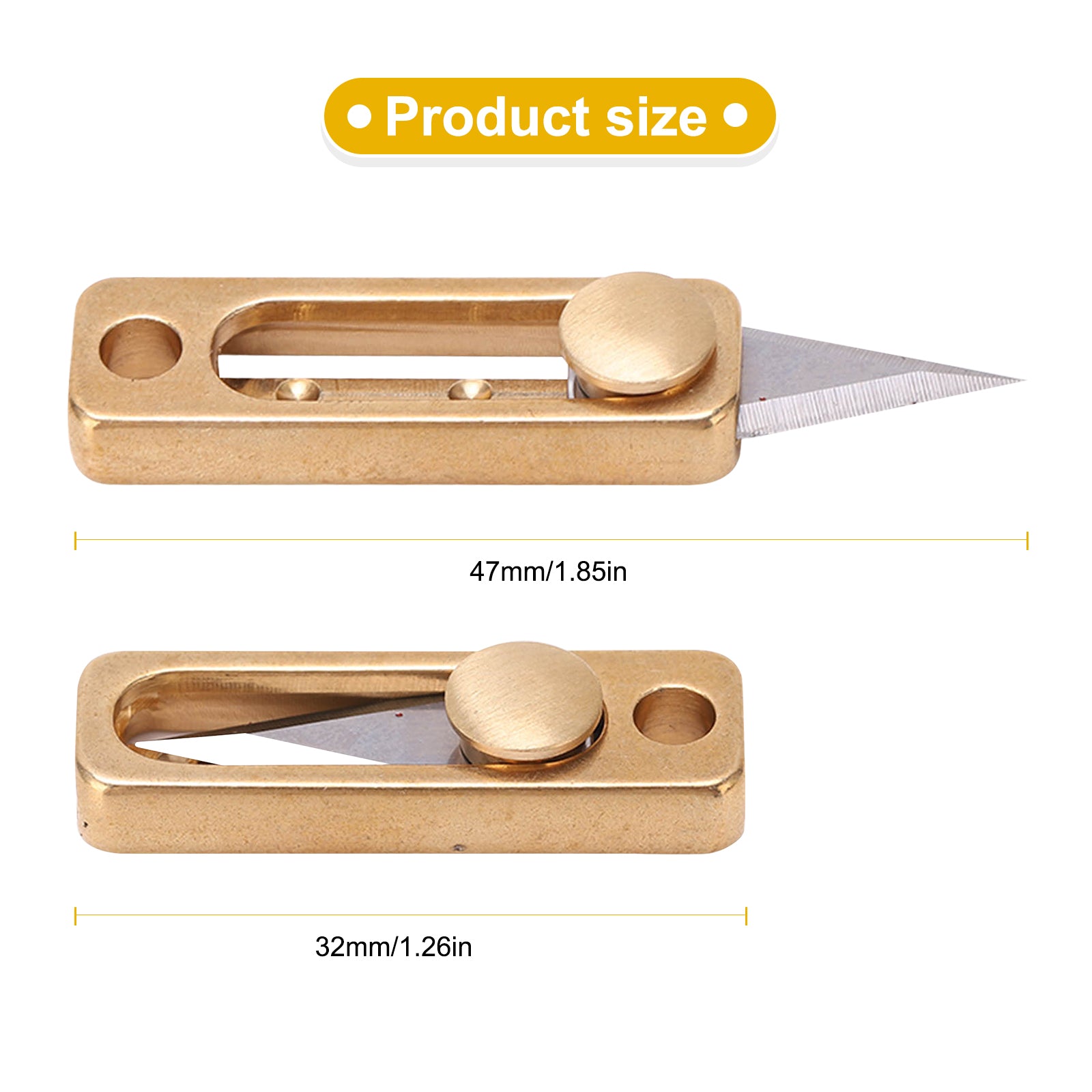 🔥LAST DAY 60% OFF🔥Brass Mini Push Knife Keychain-FREE SHIPPING