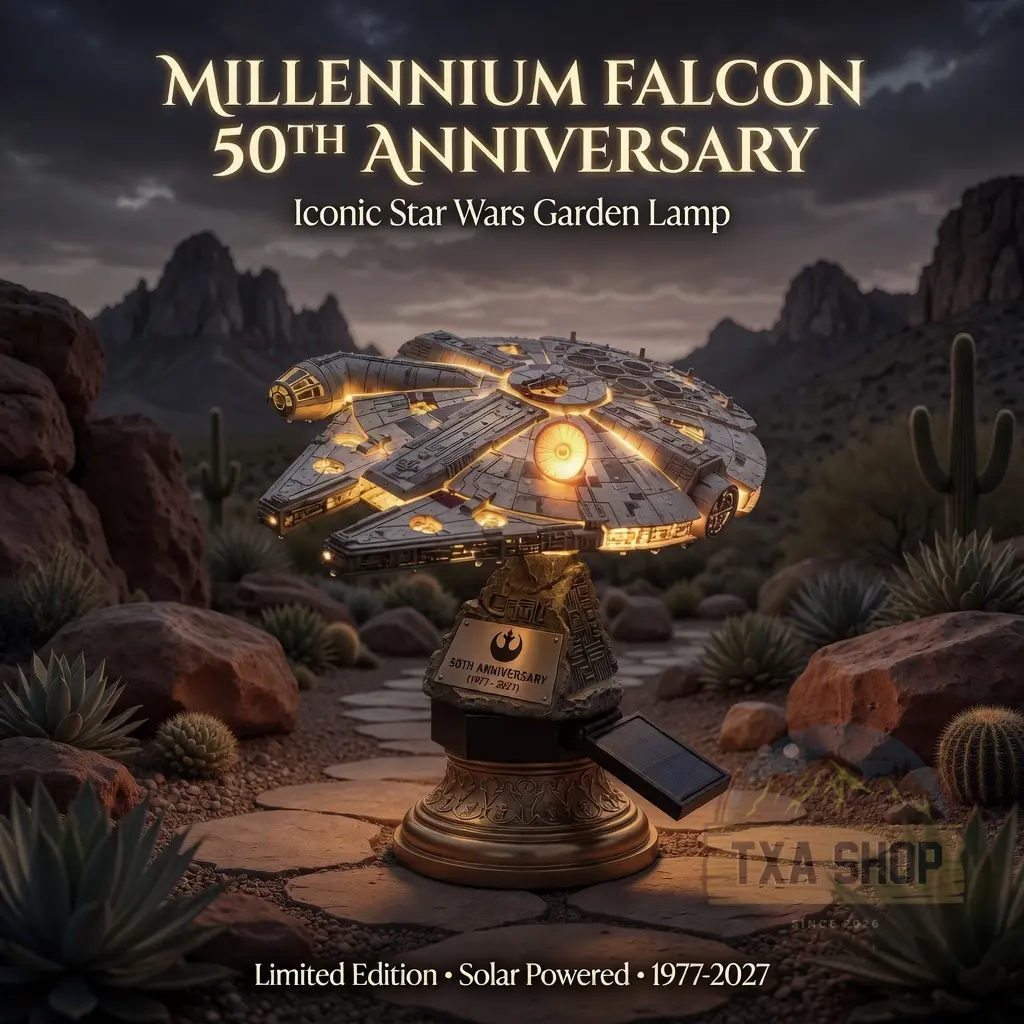 Millennium Falcon 50th Anniversary Star Wars Solar Garden Lamp