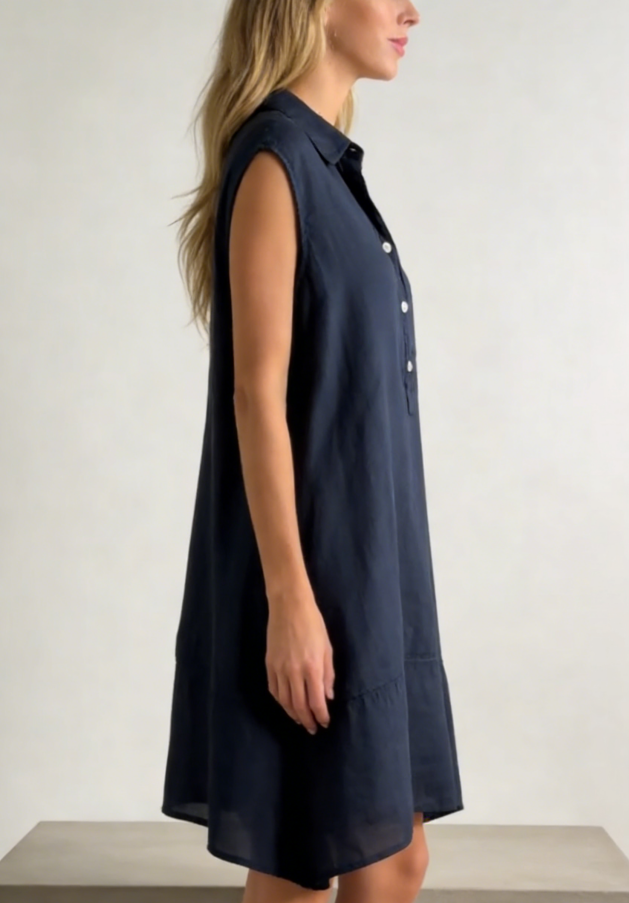 Women's Relaxed Vibe Linen Shirt Dress