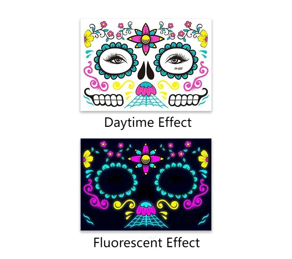 FLUORESCENT WATERPROOF TATTOO STICKERS