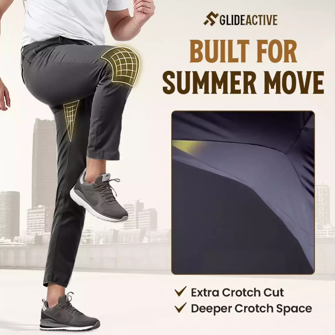 Men's Active Khaki Pants With Expandable Waistband