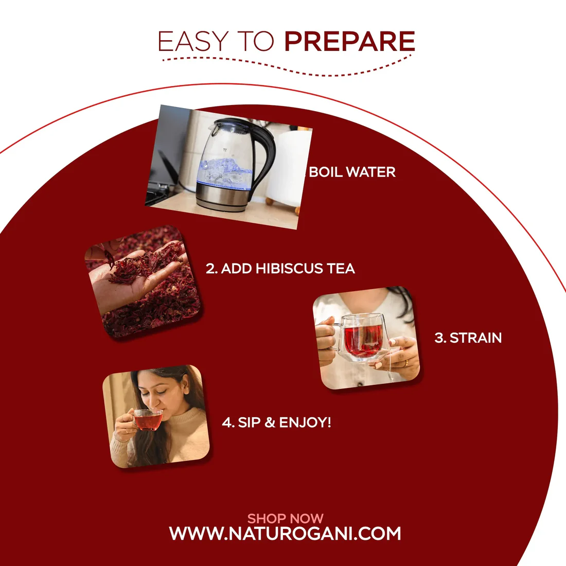 Natural Hibiscus Herbal Tea – Daily Wellness Drink