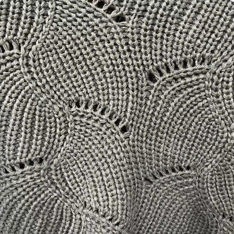 KNITTED SCARF WITH BAT SLEEVES