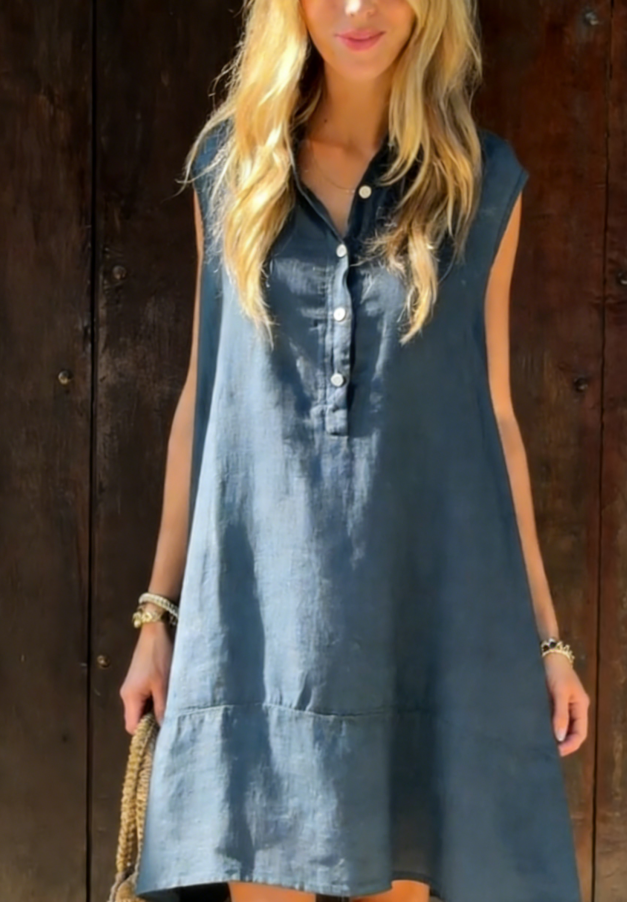 Women's Relaxed Vibe Linen Shirt Dress
