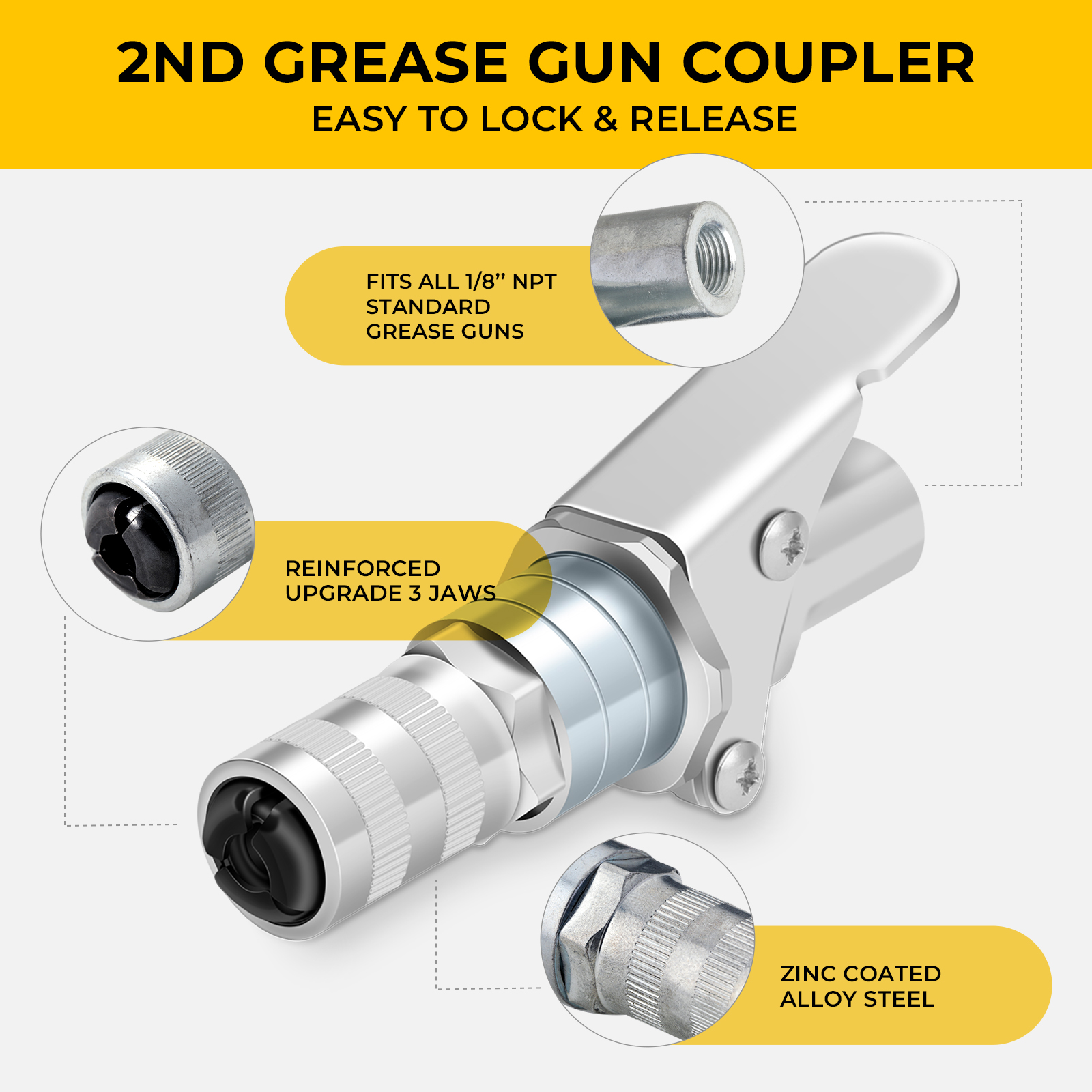 Rotheaas® Grease Gun Coupler
