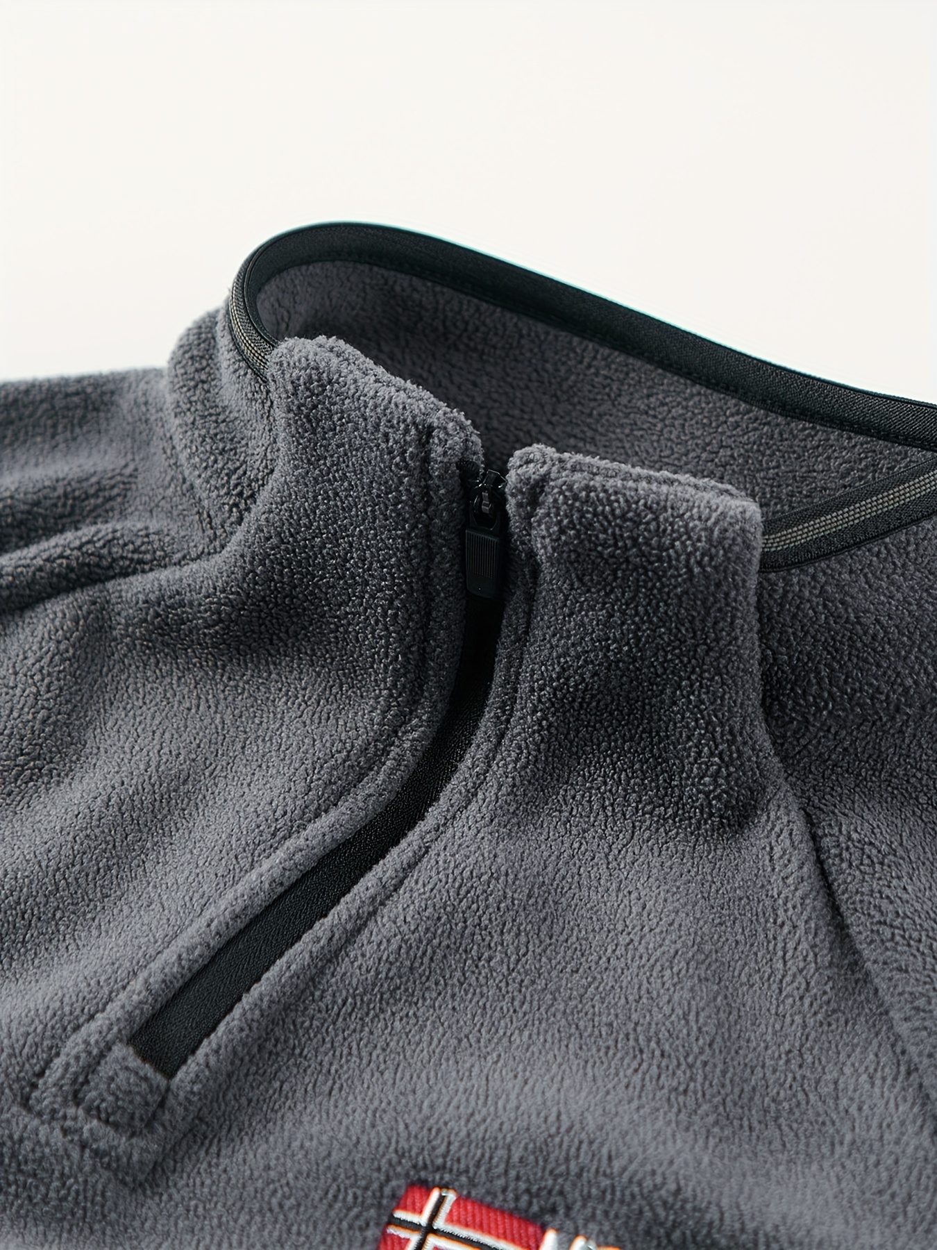 Men's Stand Collar Half-Zip Sweater