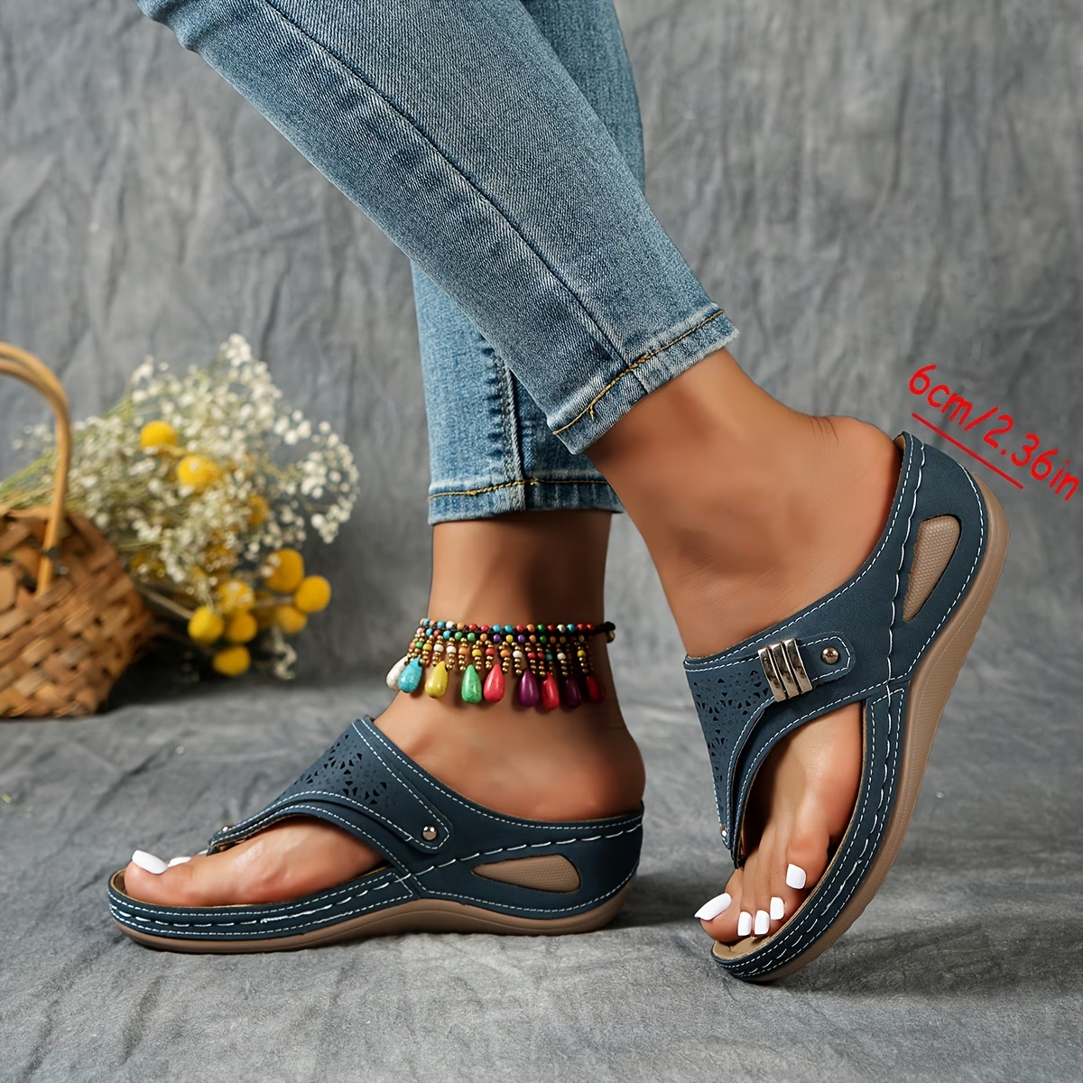 🎁Summer Promotion 50% OFF🎁2026 New Fashion Thong Wedge Women Sandals
