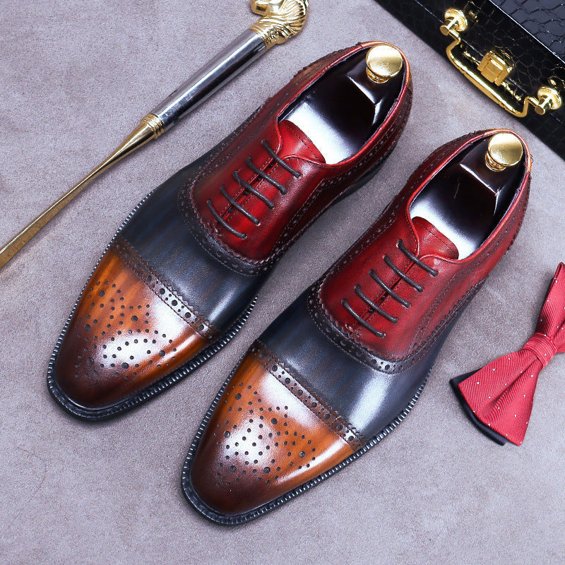 2022 Men's Leather Business Casual Design Trendy Calf Dress Shoes-Zittor