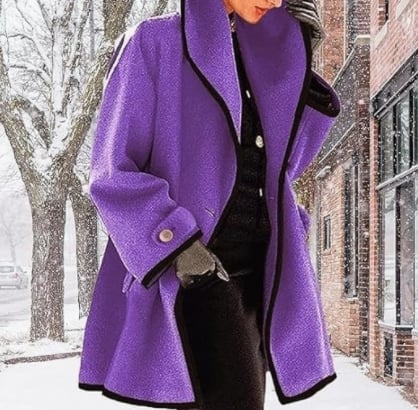 🔥Early Black Friday Sale⭐Hooded Color Block Woolen Coat