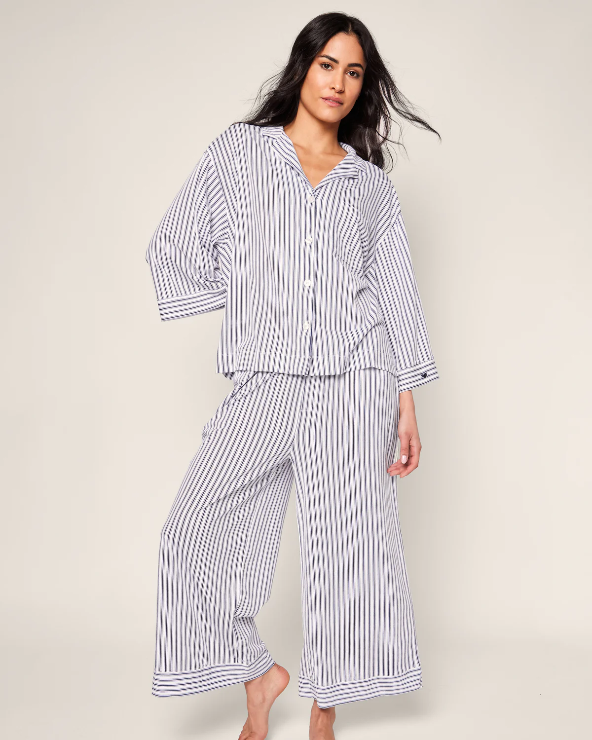 The Olivia Wide-Leg Pima Cotton Pajama Set