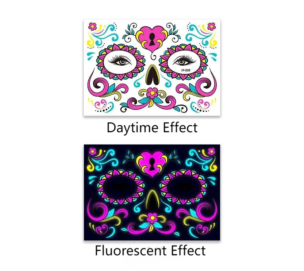 FLUORESCENT WATERPROOF TATTOO STICKERS