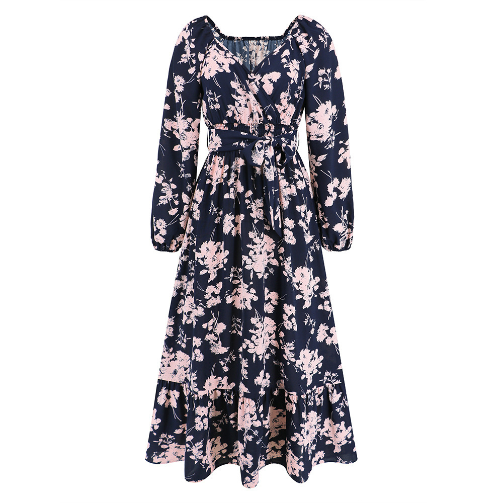🔥Temperament lantern sleeve cake dress