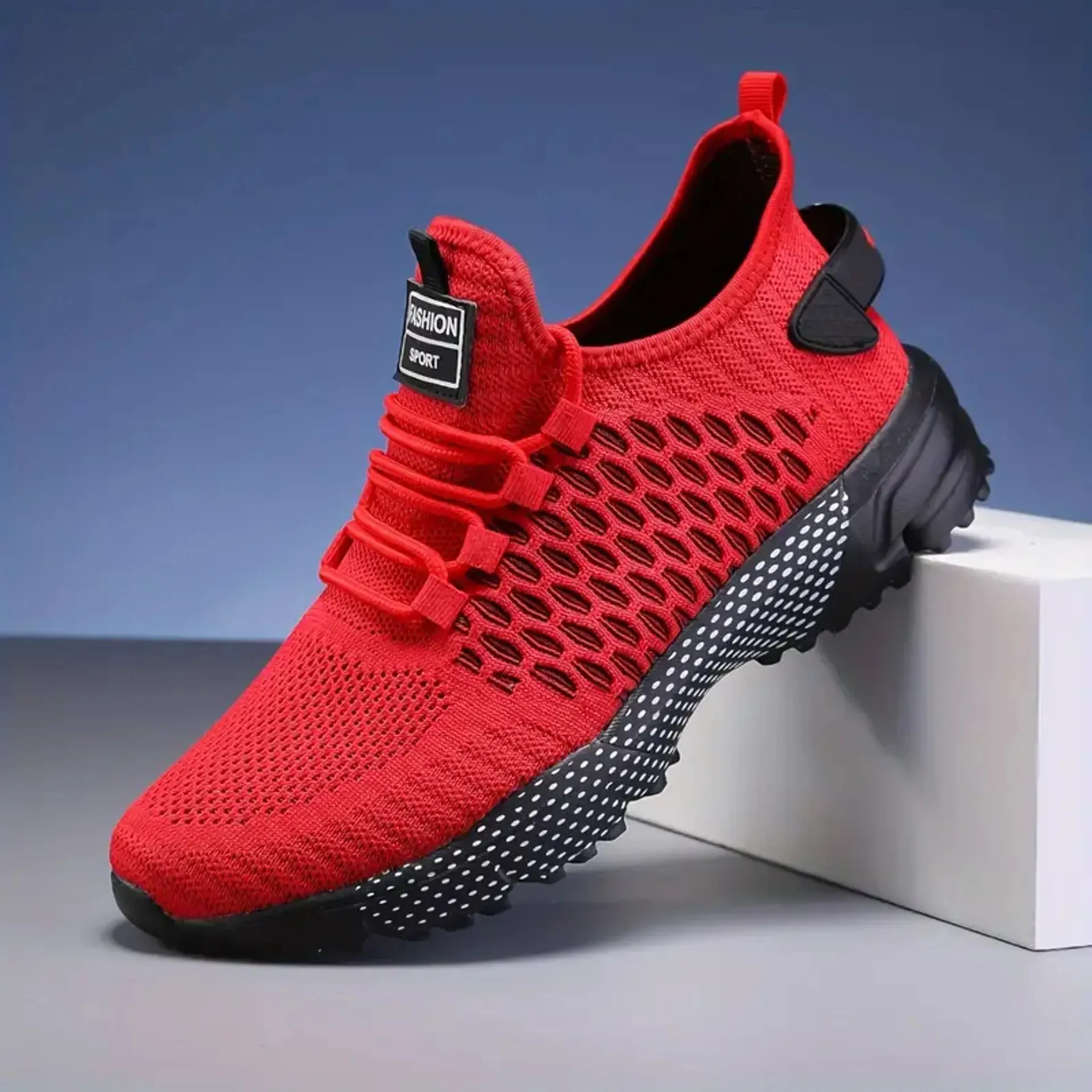 Yellow High-Top Performance Athletic Sneakers - Breathable Mesh