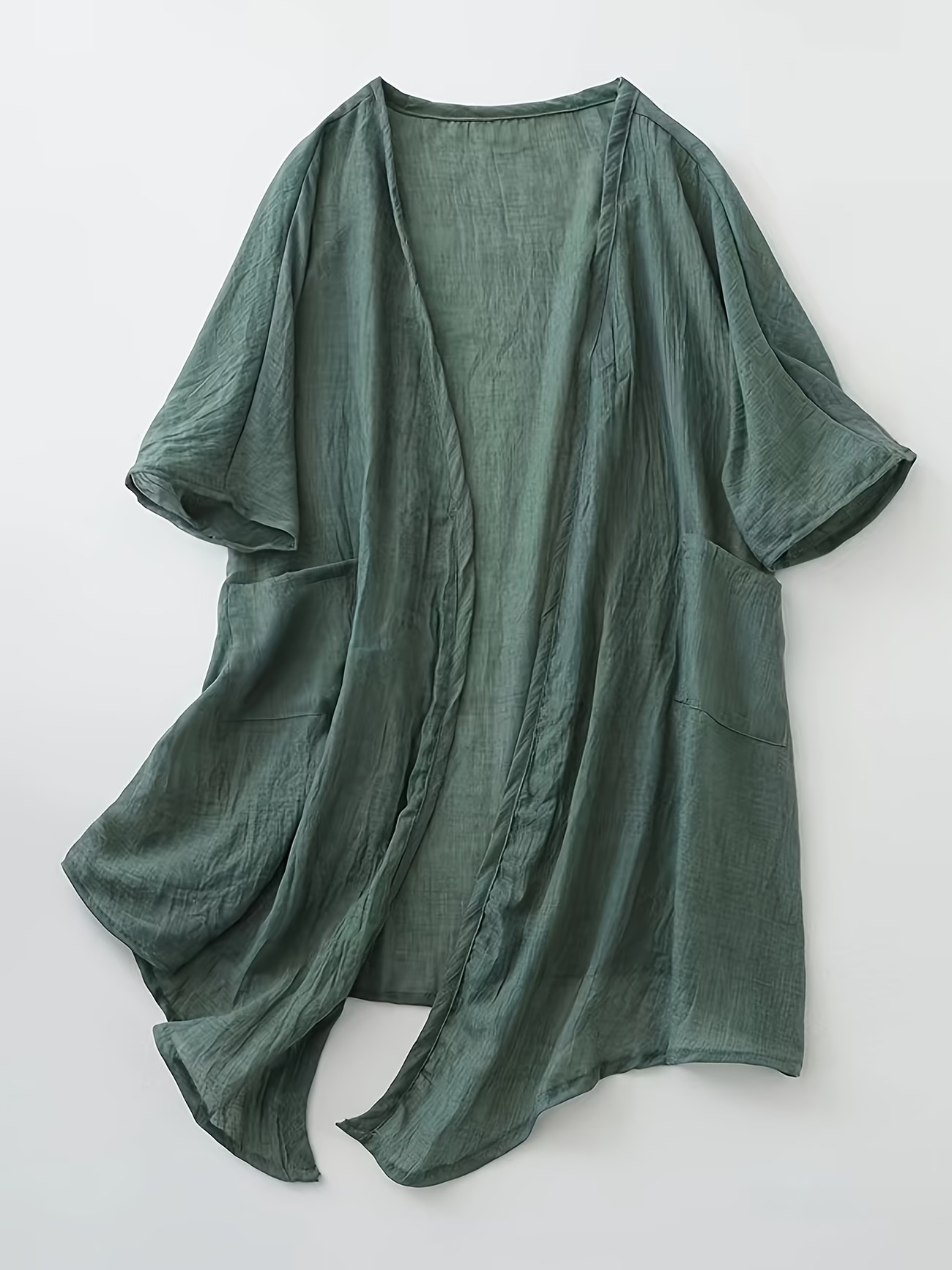 Breathable Linen Open Front Shirt for Summer（BUY 2 GET FREE SHIPPING)