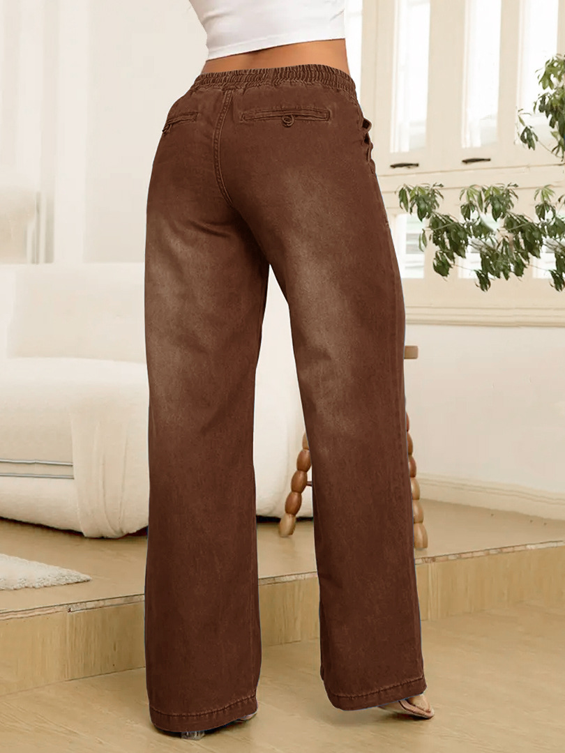 Judy Blue-Women's High-waisted Loose Wide-leg Jeans