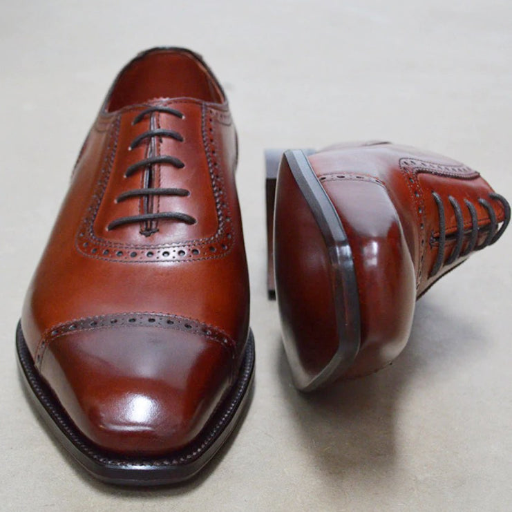 Men's Brown Boutique Brogues Shoes A02-Zittor