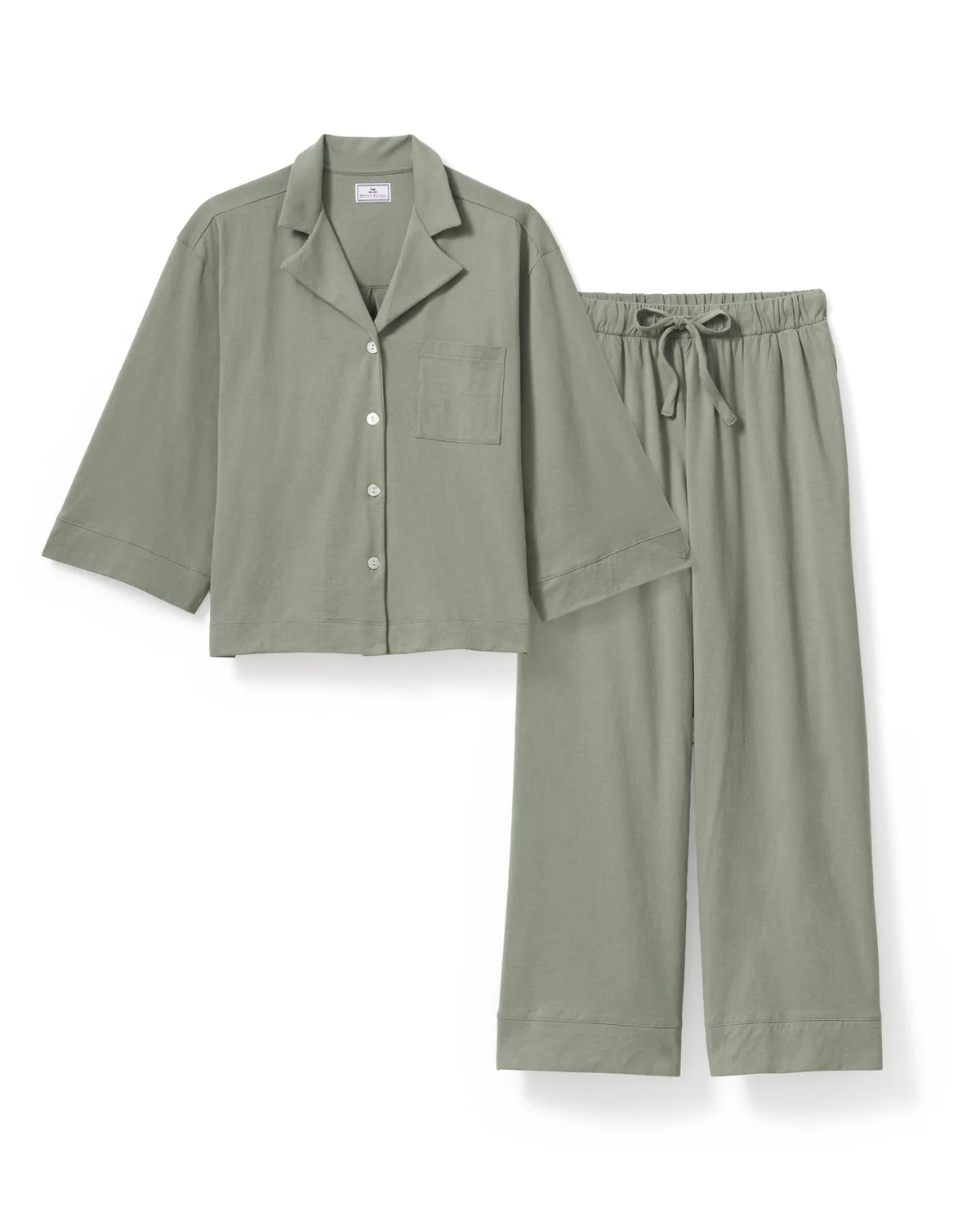 The Olivia Wide-Leg Pima Cotton Pajama Set