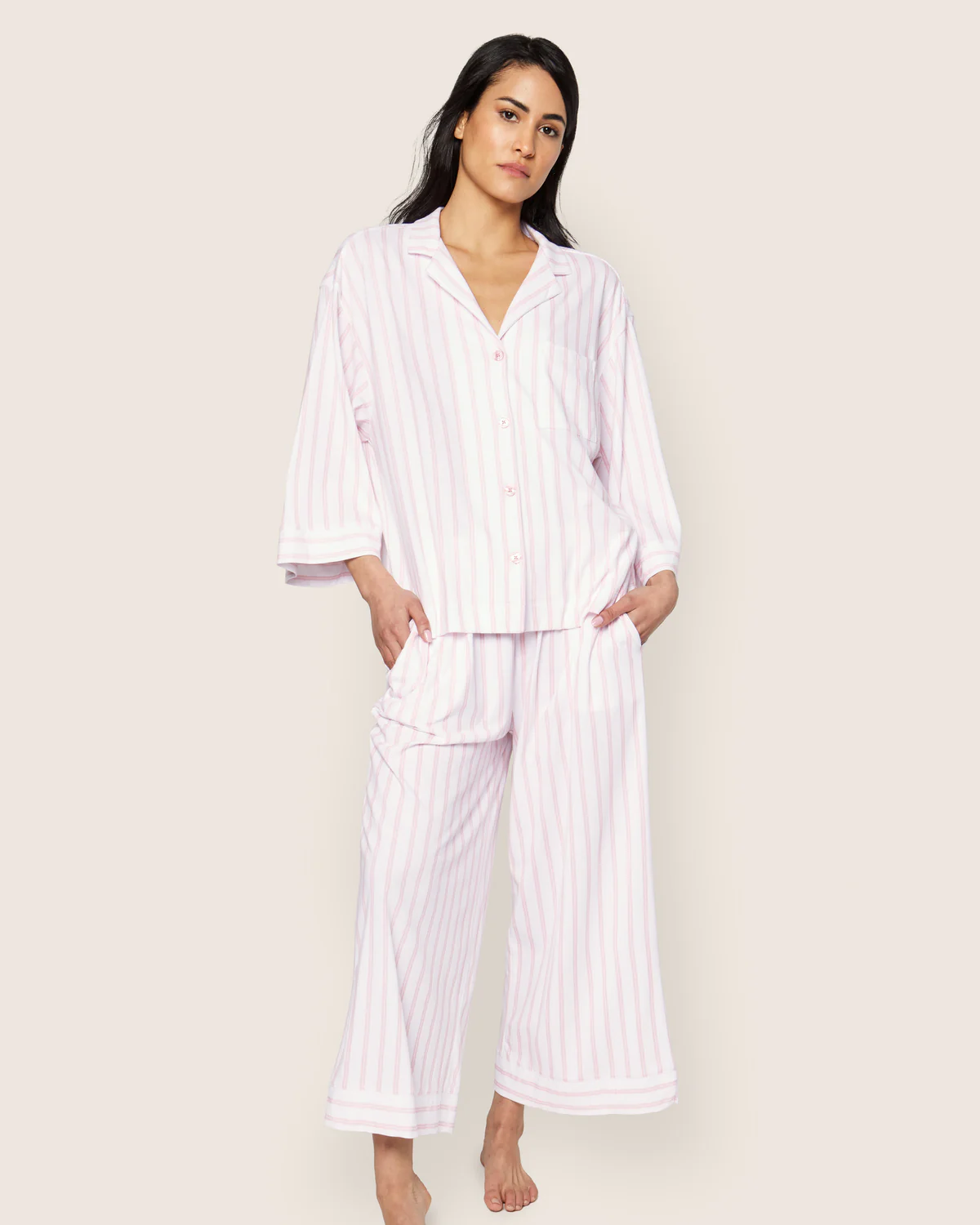 The Olivia Wide-Leg Pima Cotton Pajama Set