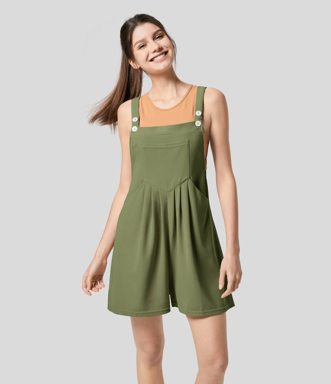 Plicated Waffle Romper