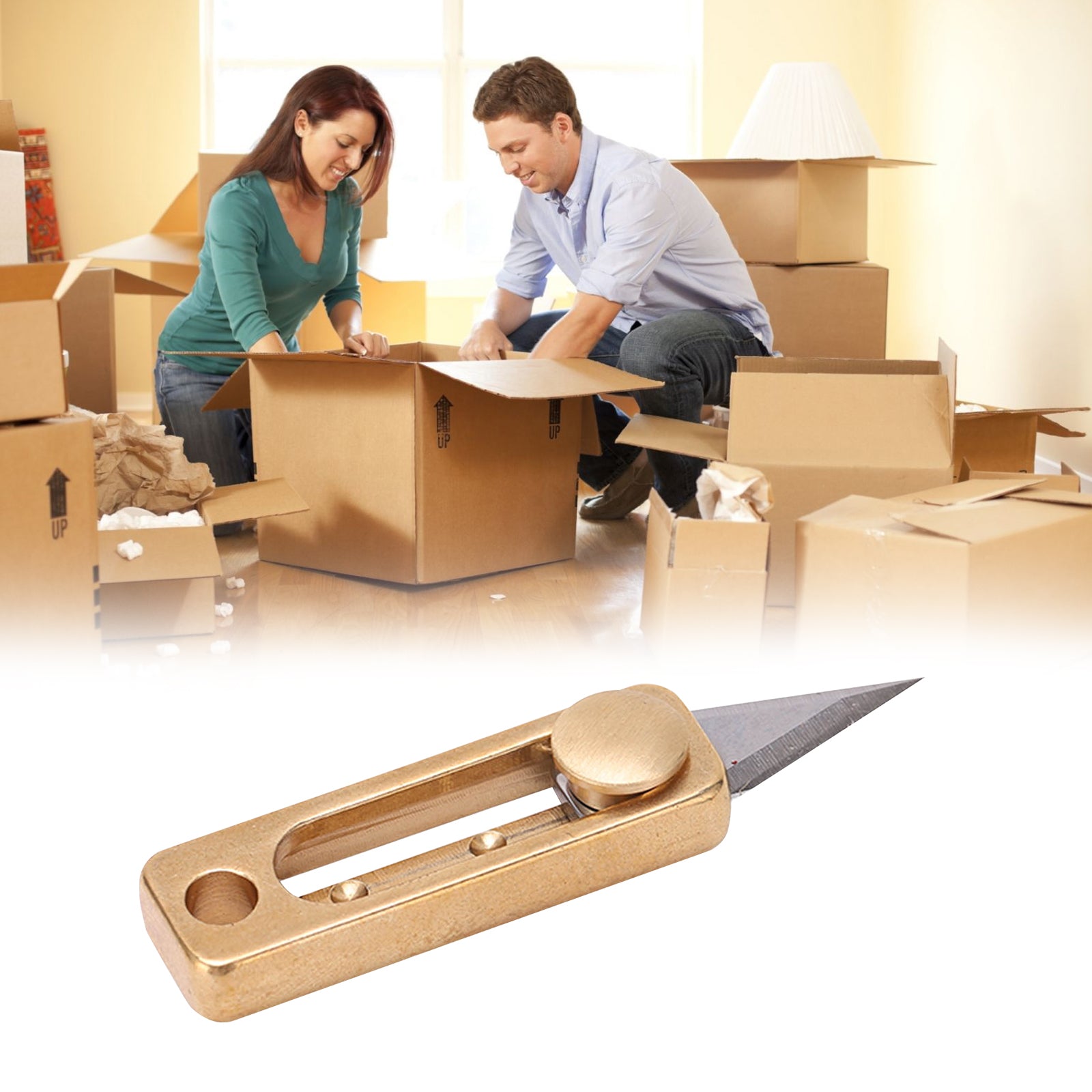 🔥LAST DAY 60% OFF🔥Brass Mini Push Knife Keychain-FREE SHIPPING