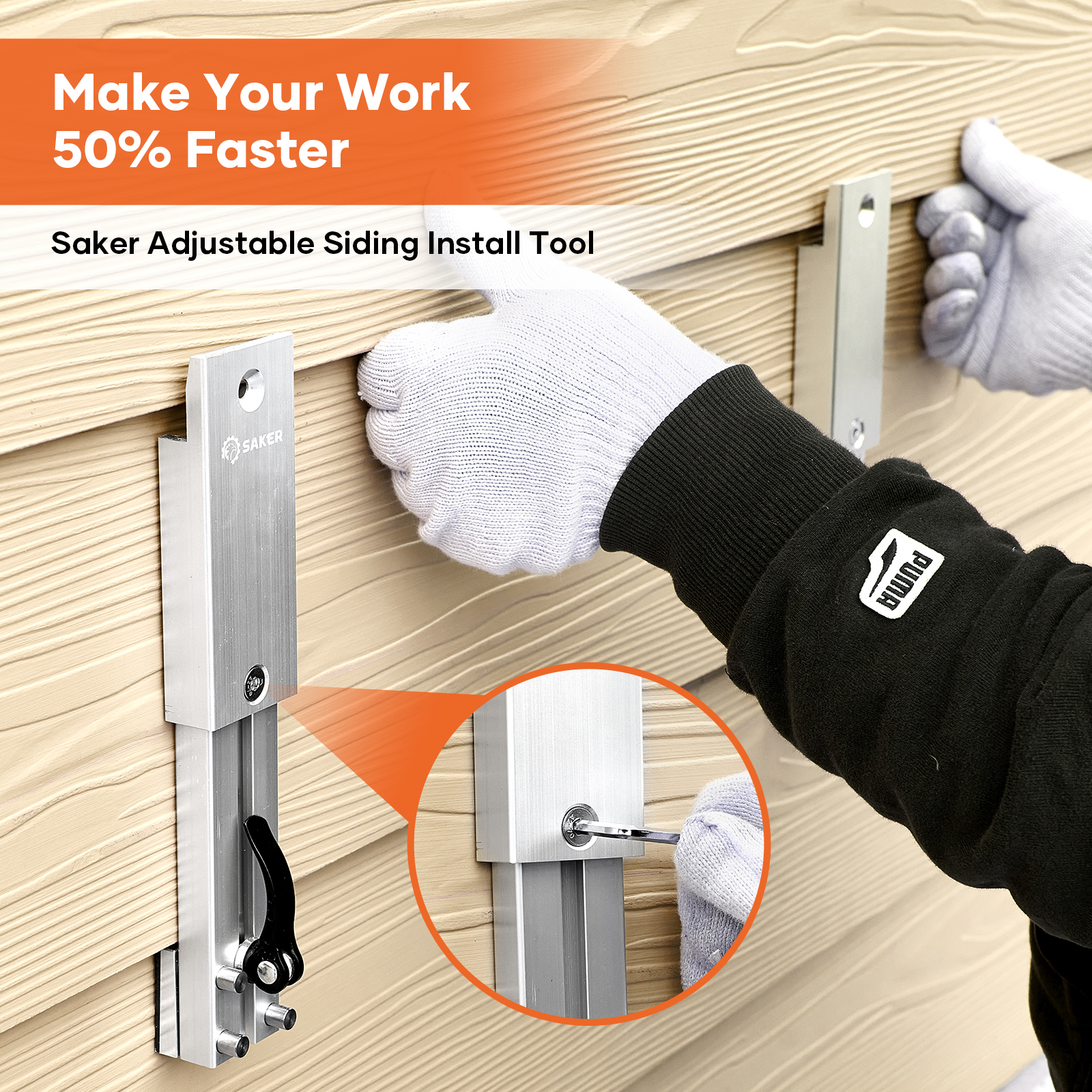 Saker Adjustable Siding Install Tool