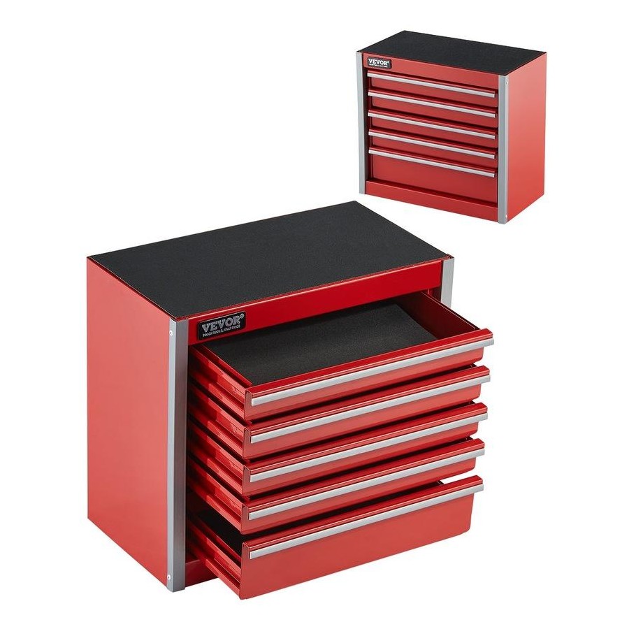 Tool Box 218.4 mm Portable Metal Tool Box 5 Drawers Tool Organizer