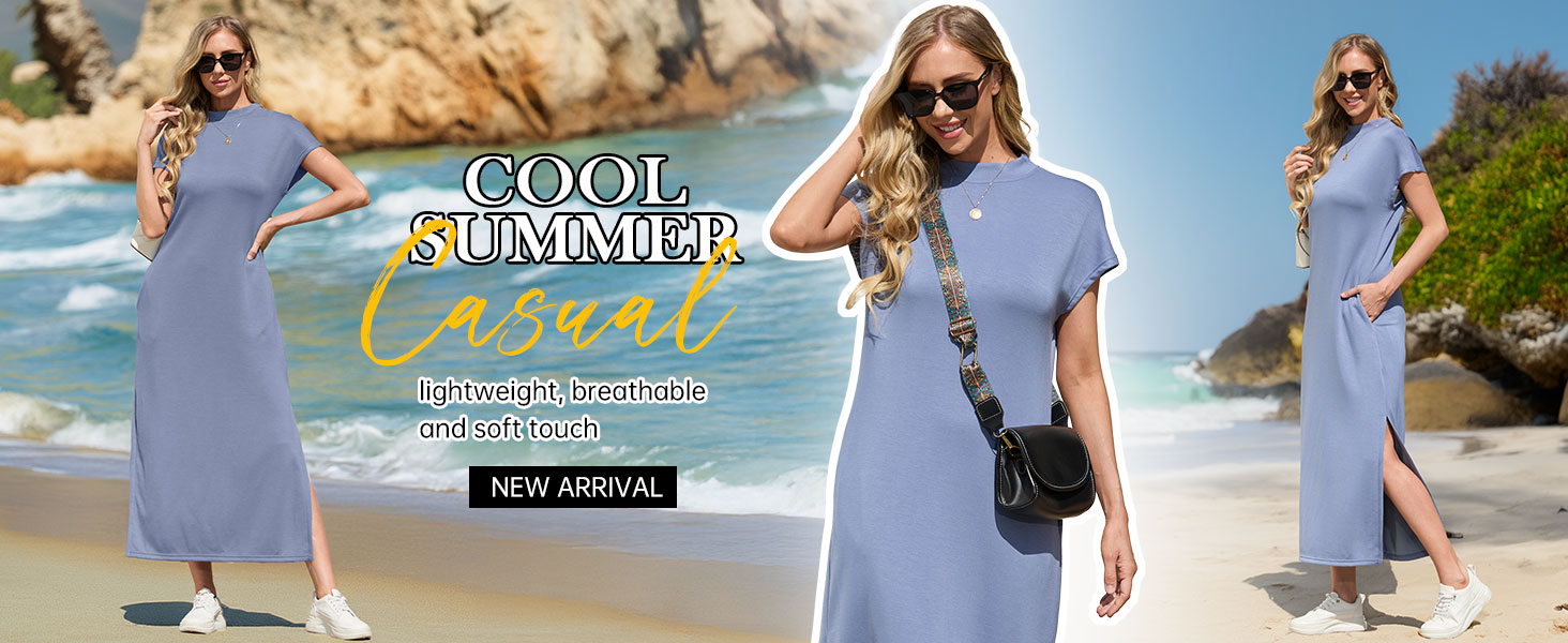 Cool Summer Dress: Casual Dress, Lightweight, Breathable and Soft Touch
