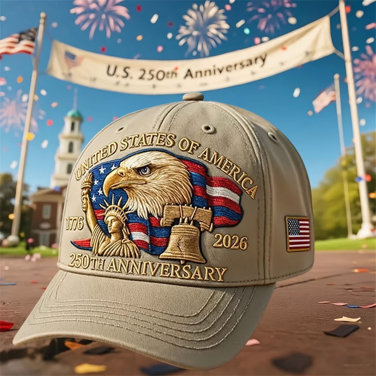 America 250th Anniversary Patriotic Hat | 2026 USA Independence Celebration Cap