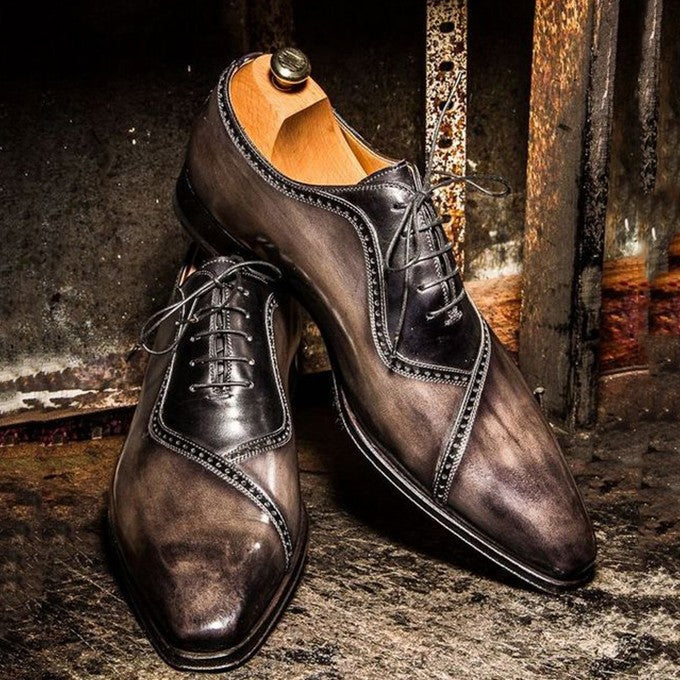 Handmade Men's Leather Shoes, Men leather formal shoes-Zittor