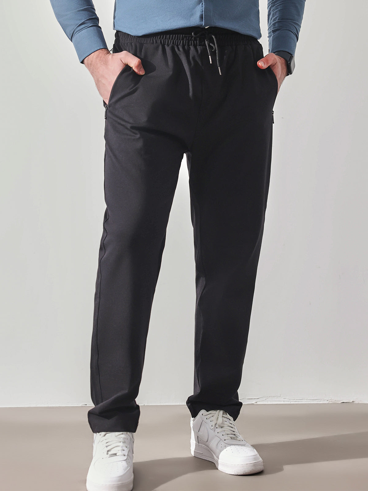 M's Elastic Drawstring Straight Stretch Pants-Zittor