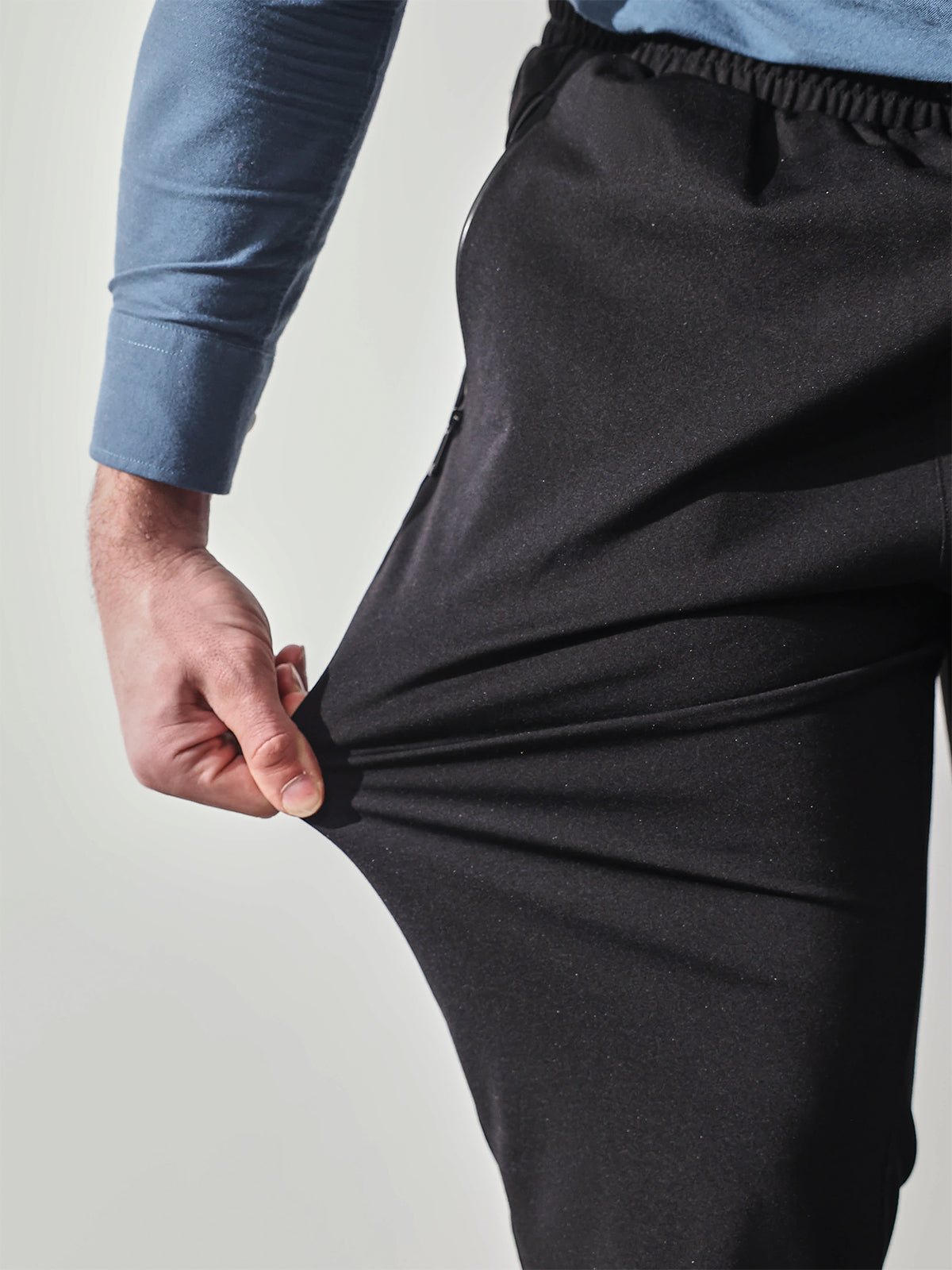 M's Elastic Drawstring Straight Stretch Pants-Zittor