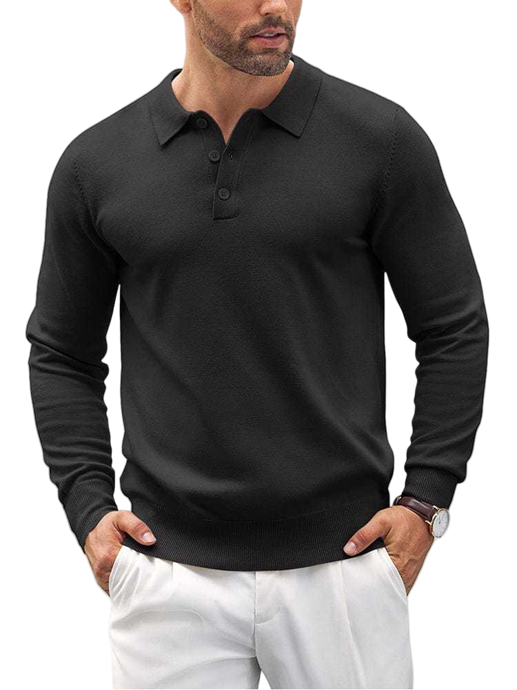 Men‘s Comfortable Casual Knit Polo Shirts