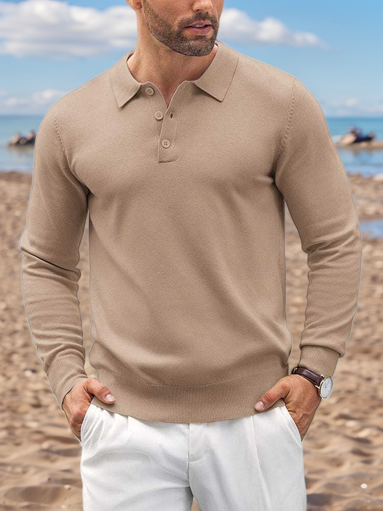 Men‘s Comfortable Casual Knit Polo Shirts