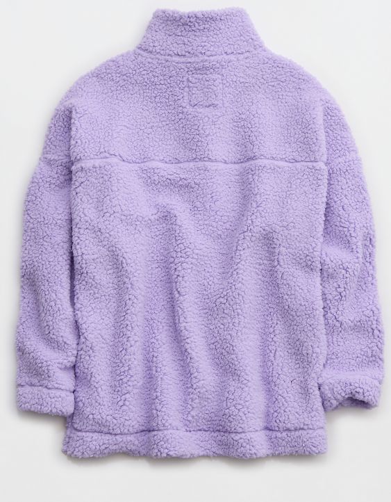 Aerie Sherpa Quarter Snap Sweatshirt