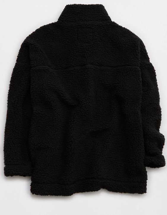 Aerie Sherpa Quarter Snap Sweatshirt