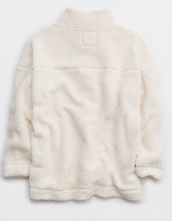Aerie Sherpa Quarter Snap Sweatshirt