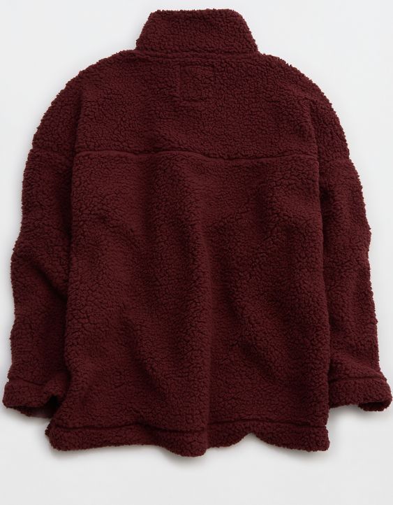 Aerie Sherpa Quarter Snap Sweatshirt